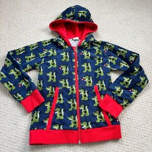 Maxomorra Kids Dragon Hoodie - Blue and Red